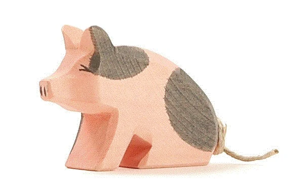 Ostheimer Ferkel Gefleckt Sitzend 3 Ostheimer Ferkel Gefleckt Sitzend