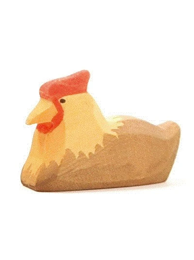 Ostheimer Huhn Braun Liegend Holzfigur 3 Ostheimer Huhn Braun Liegend Holzfigur