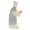 Ostheimer König Blau Holzfigur, Gezackte Krone