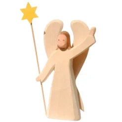 Ostheimer Engel M. Stern Groß 2-tlg. Holzfigur