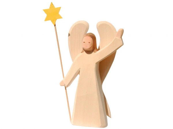 Ostheimer Engel M. Stern Groß 2-tlg. Holzfigur 3 Ostheimer Engel M. Stern Groß 2-tlg. Holzfigur