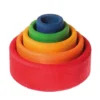 Grimms Schälchensatz Bunt, Außen Rot 5 Holzschalen, Ineinander Passend -Kinder Spiel Waren 322 10351 600x600