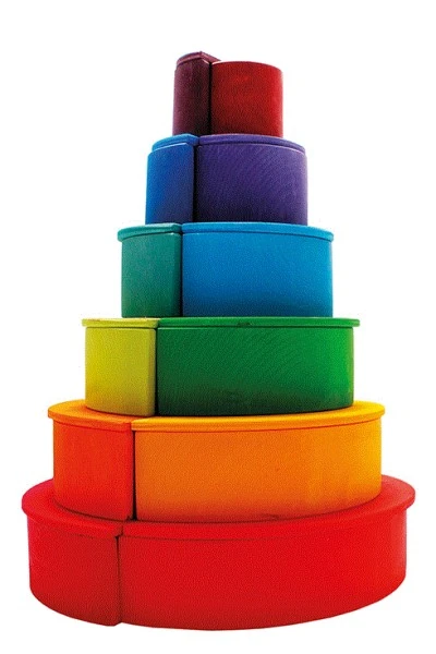 Grimm's Grosse Halbkreise Regenbogen Holzspielzeug 8 Grimm's Grosse Halbkreise Regenbogen Holzspielzeug – Bild 6