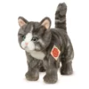 Hermann Teddy Katze Stehend Grau Getigert 20 Cm -Kinder Spiel Waren 918226 front 600x600