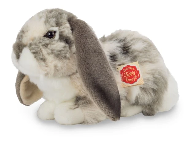 Hermann Teddy Widderkaninchen Liegend Grau-weiß 30 Cm Stofftier 3 Hermann Teddy Widderkaninchen Liegend Grau-weiß 30 Cm Stofftier