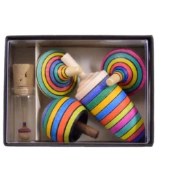 Mader Kreisel-Lernset Gestreift Holzkreisel Set Aus Der Kreiselmanufaktur