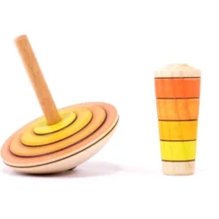 Mader Schnurkreisel My First Top Mit Starter Holzkreisel Aus Der Kreiselmanufaktur -Kinder Spiel Waren MyFirstTop orange 600x600