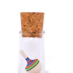 Mader Miniaturkreisel Traditionell Gestreift Im Glas Mini-Holzkreisel Aus Der Kreiselmanufaktur